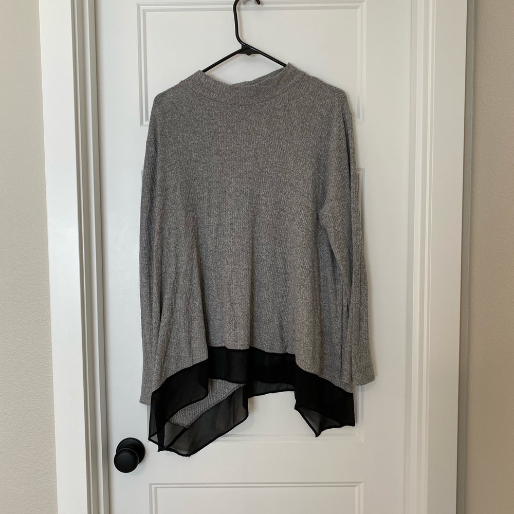 Grey and Black top